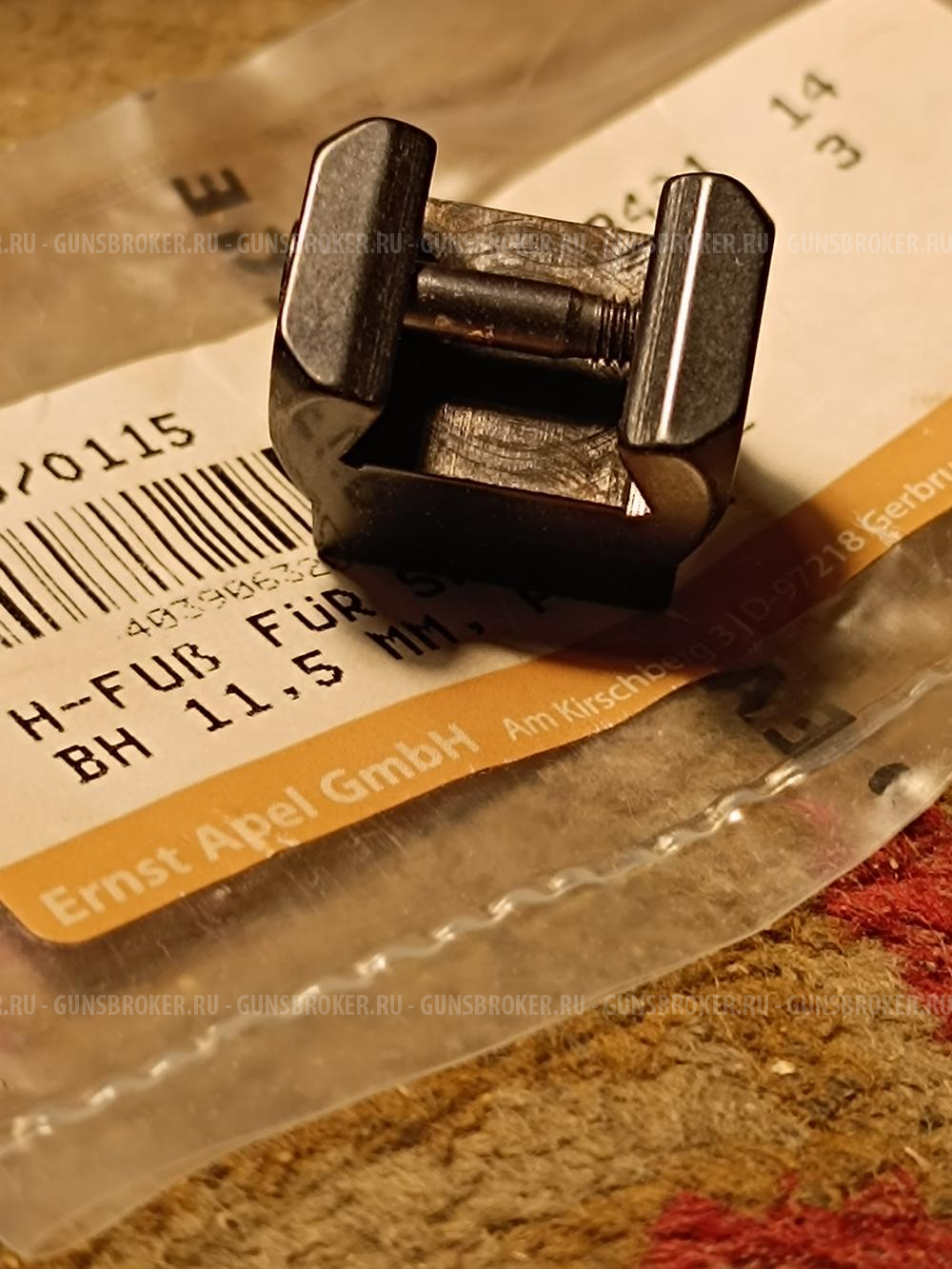 Для Sauer 202  Задний бык Apel EAW под европризму (BH=11.5мм) (арт.410/0115)