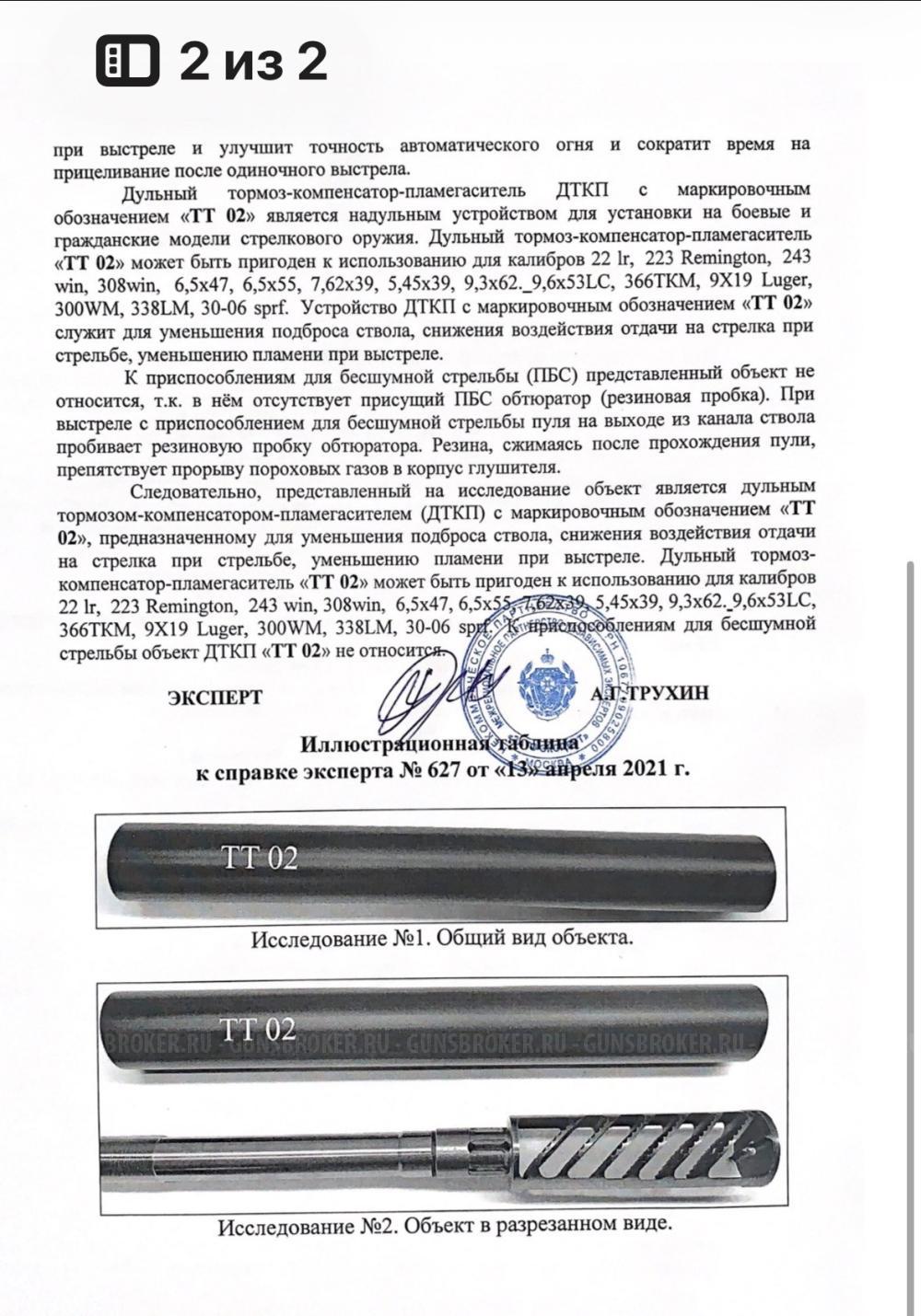 ДТК интеграл Titanium Technology cal 5,56 1/2-20 UNEF