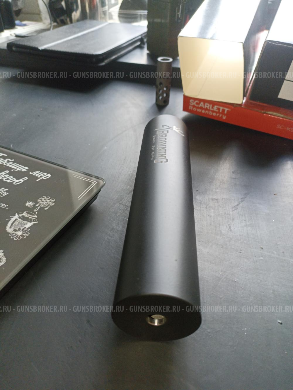 ДТК закрытого типа Browning 3d титан (Банка, модератор) для калибров .308 .30-06 резьба 14х1