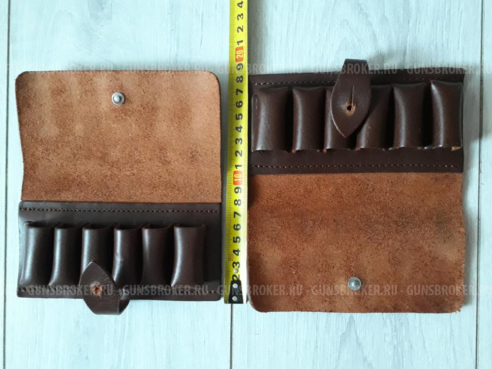 Два кожаных подсумка на поясной ремень