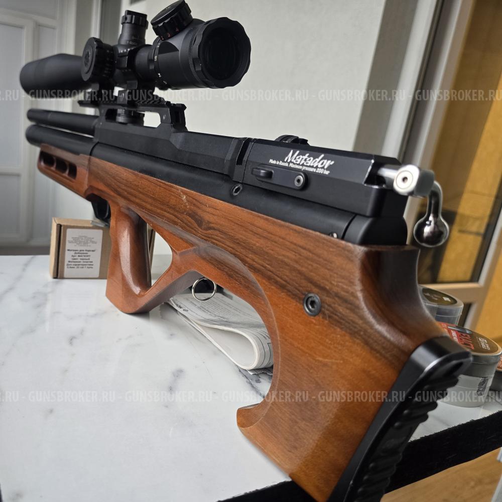 Эдган матадор стандарт 5.5/EDgun Matador R3M 5.5, standard, 3 дж., ложе орех. Комплектом
