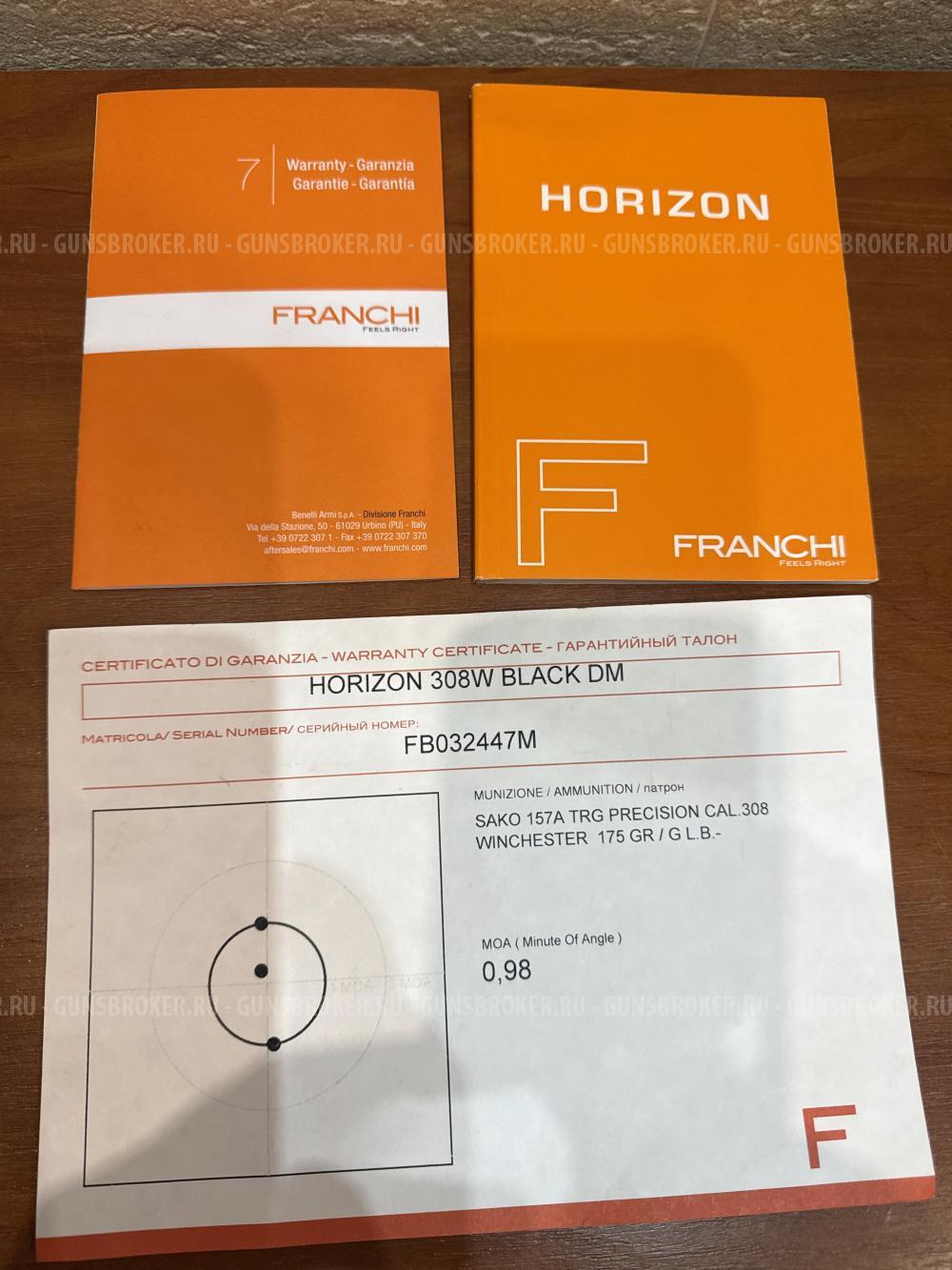FRANCHI HORIZON 308W BLACK DM