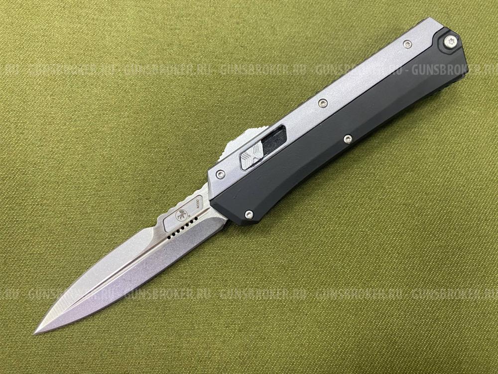 Фронтальный нож Microtech Черно-серый
