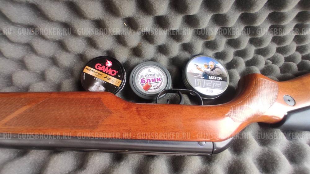 Gamo Hunter 440 с оптикой, чехлом, пружинами и пулями. 