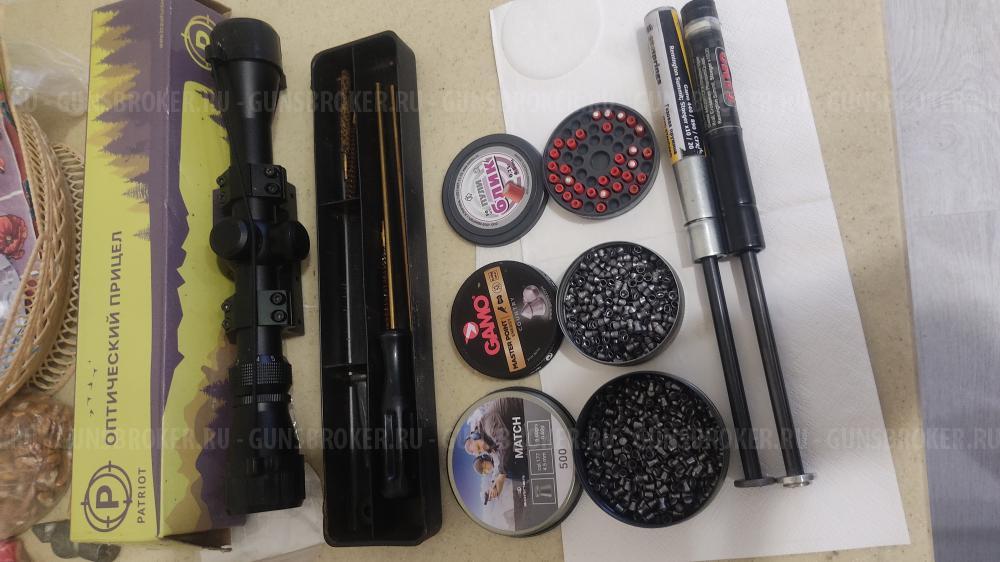 Gamo Hunter 440 с оптикой, чехлом, пружинами и пулями. 