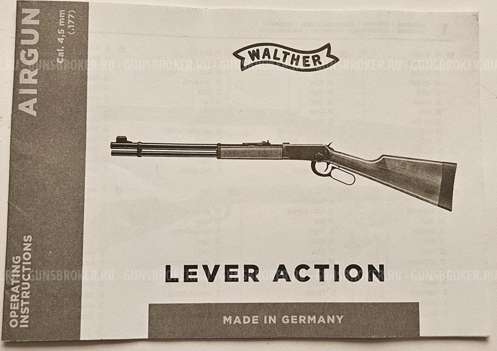 газобаллонная пневматика винтовка Umarex Walther Lever Action Gold