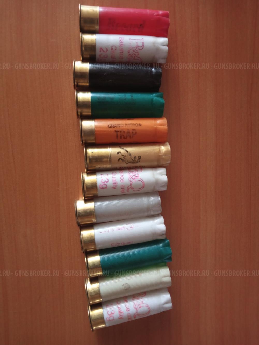 Гильзы 12 колибр однострел, декапсулированные, помытые, отколеброванные, 100 шт, 