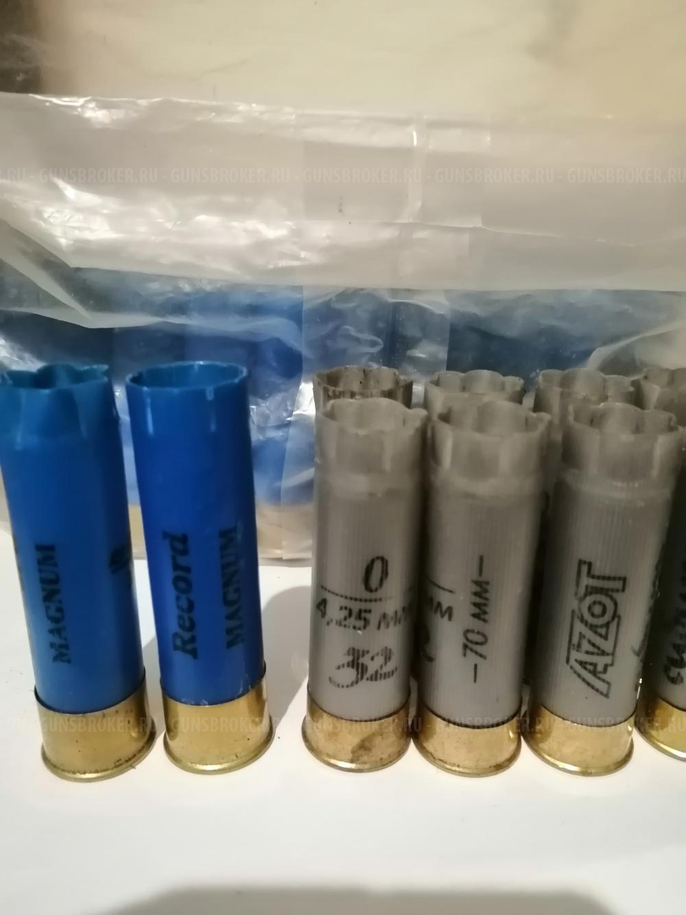 Гильзы пластиковые б/у 12 калибр без капсюлей