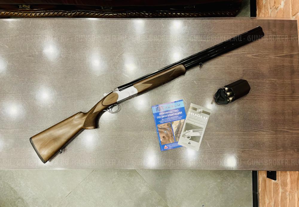 HUGLU 103 DE SILVER Sap кал.12x76, 710мм, О/U, 1С, эжектор, 5СМЧ, кейс (НОВОЕ)