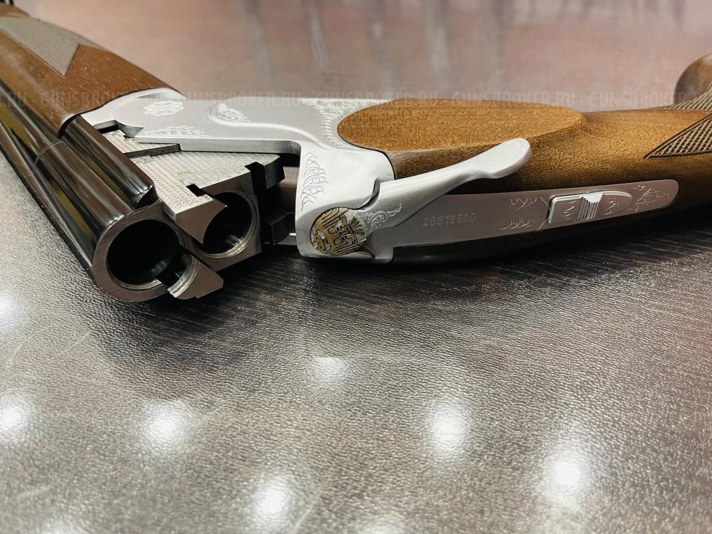 HUGLU 104 AE Silver/Black к.12x76, 760мм, О/U, 2С, эжектор, 5СМЧ, кейс