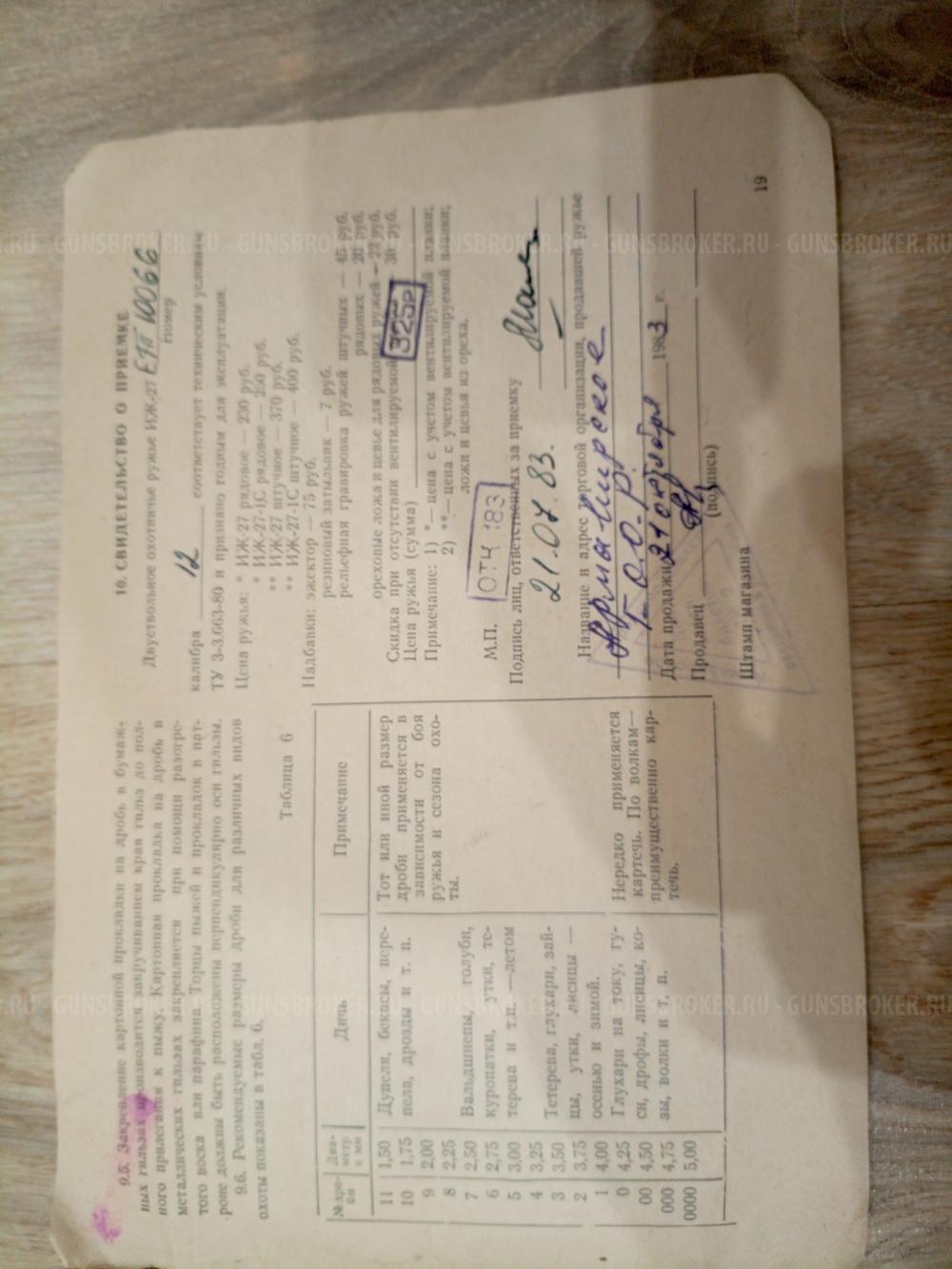 ИЖ-27Е кал. 12/70