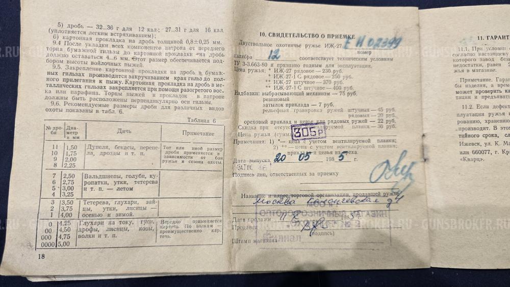 ИЖ-27Е, кал.12/70 "СССР"