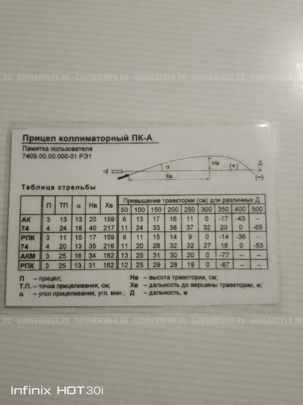 Коллиматор войсковой пк-а