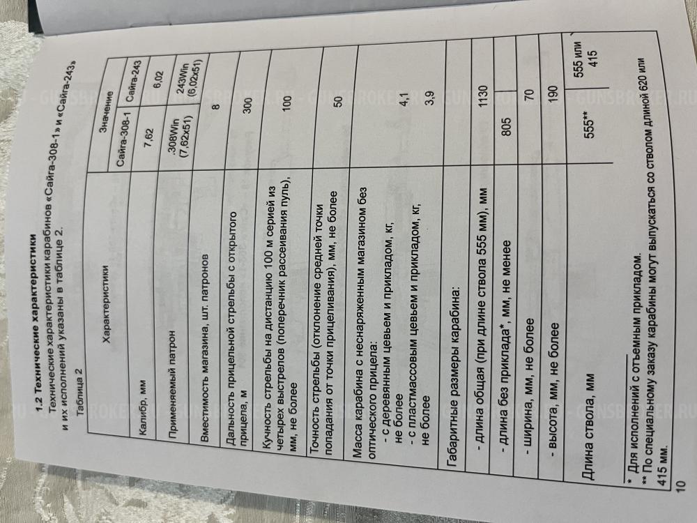 Карабин Сайга 308-1