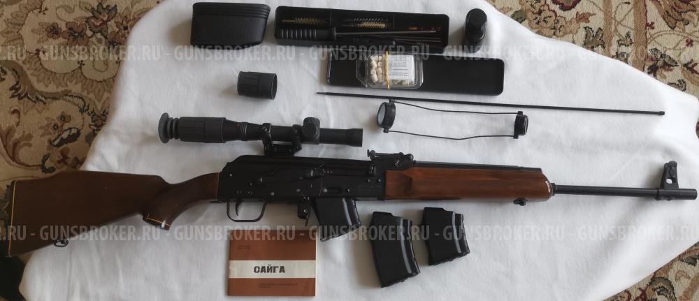 Карабин «Сайга» калибра 7,62х39 с оптическим прицелом ПО 4х24
