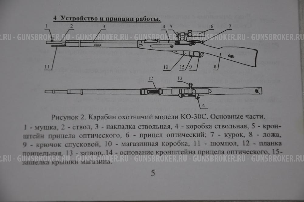 Карабин ТОЗ   КО-30-С    7,62 х 54  (снайперская винтовка Мосина)