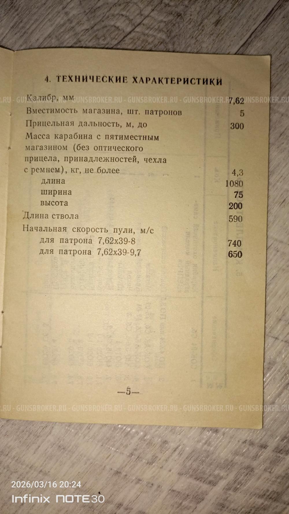 Карабин Вепрь сок 94