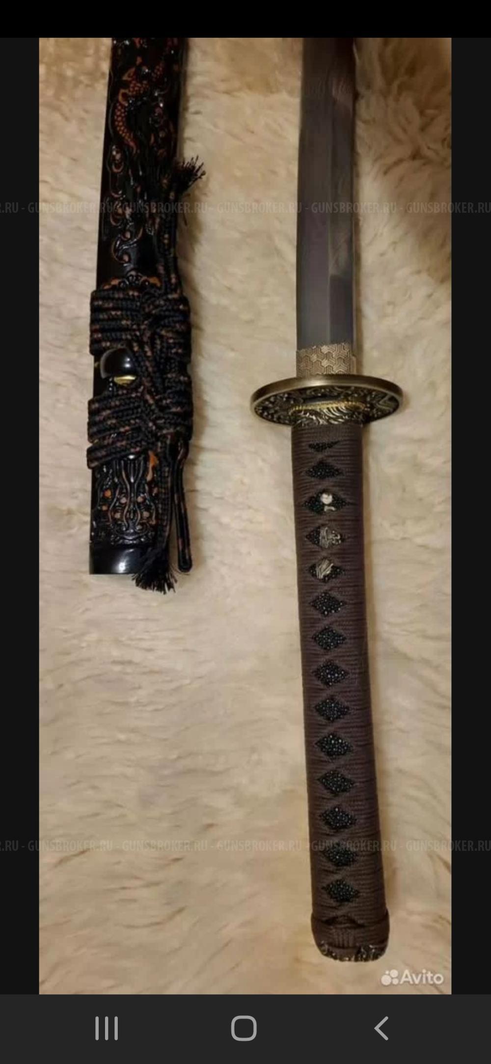 КАТАНА самурайский меч дамаск