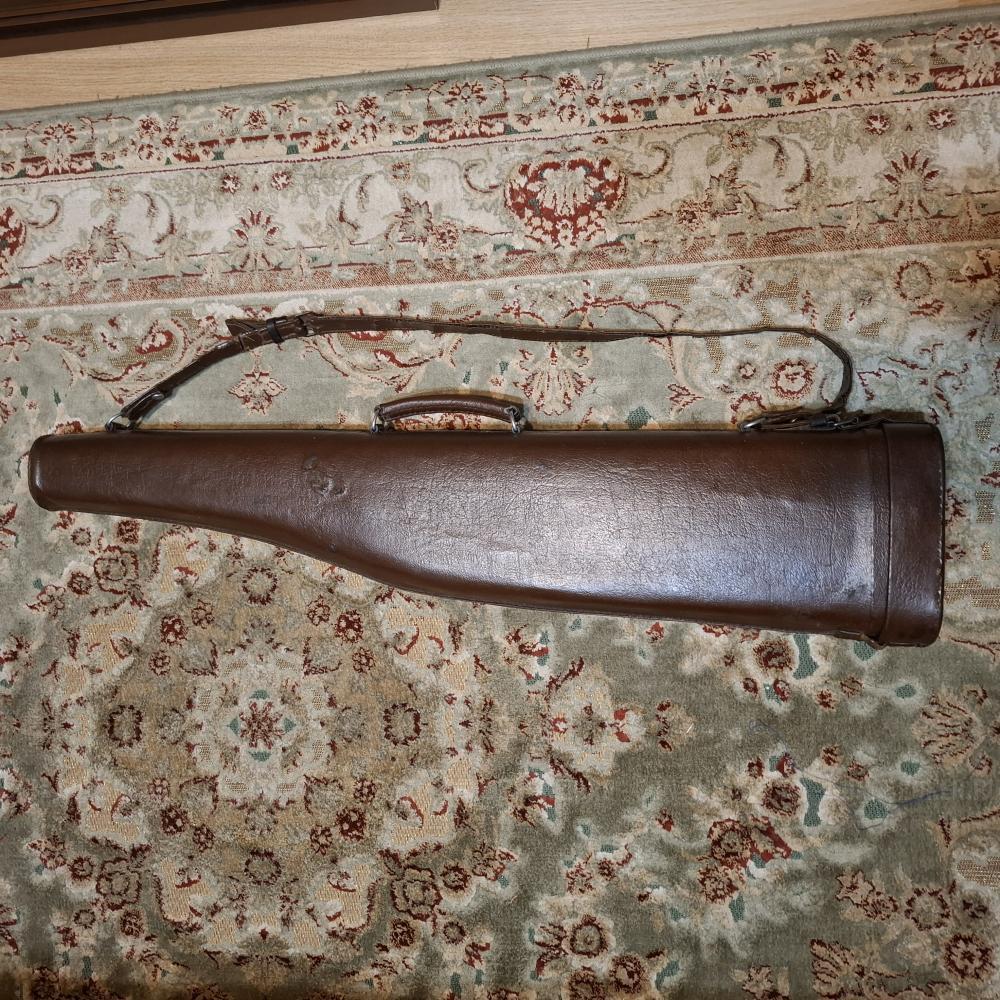Кейс для охотничьего ружья кожаный жесткий СССР