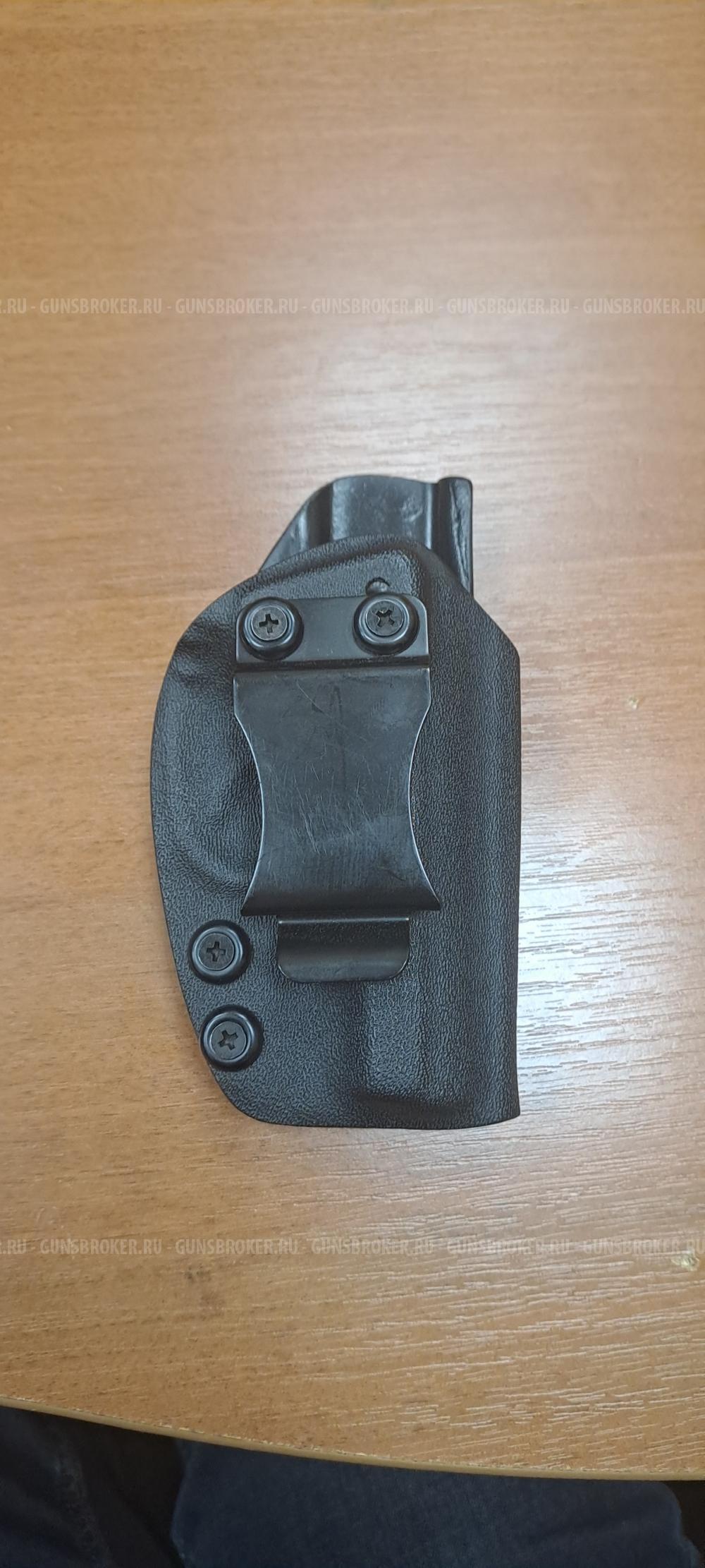 Кобура для ПМ, МР-79, МР-80-13 из KYDEX кайдекс, скрытого ношения, черный, клипса широкая 