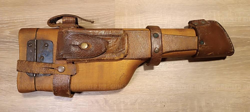 Кобура приклад деревянная с кожанным обвесом маузер С96 mauser c96