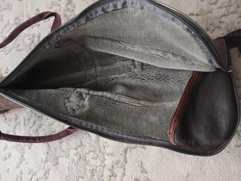 Кожаный чехол для ружья на меху .