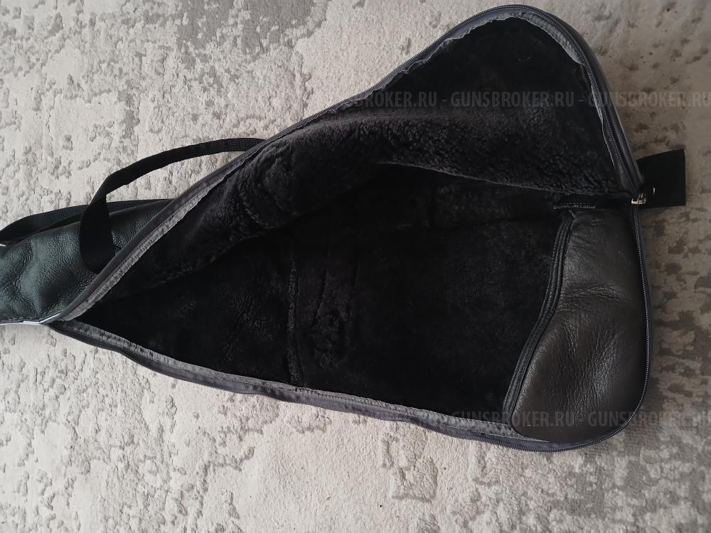 Кожаный чехол для ружья на меху .