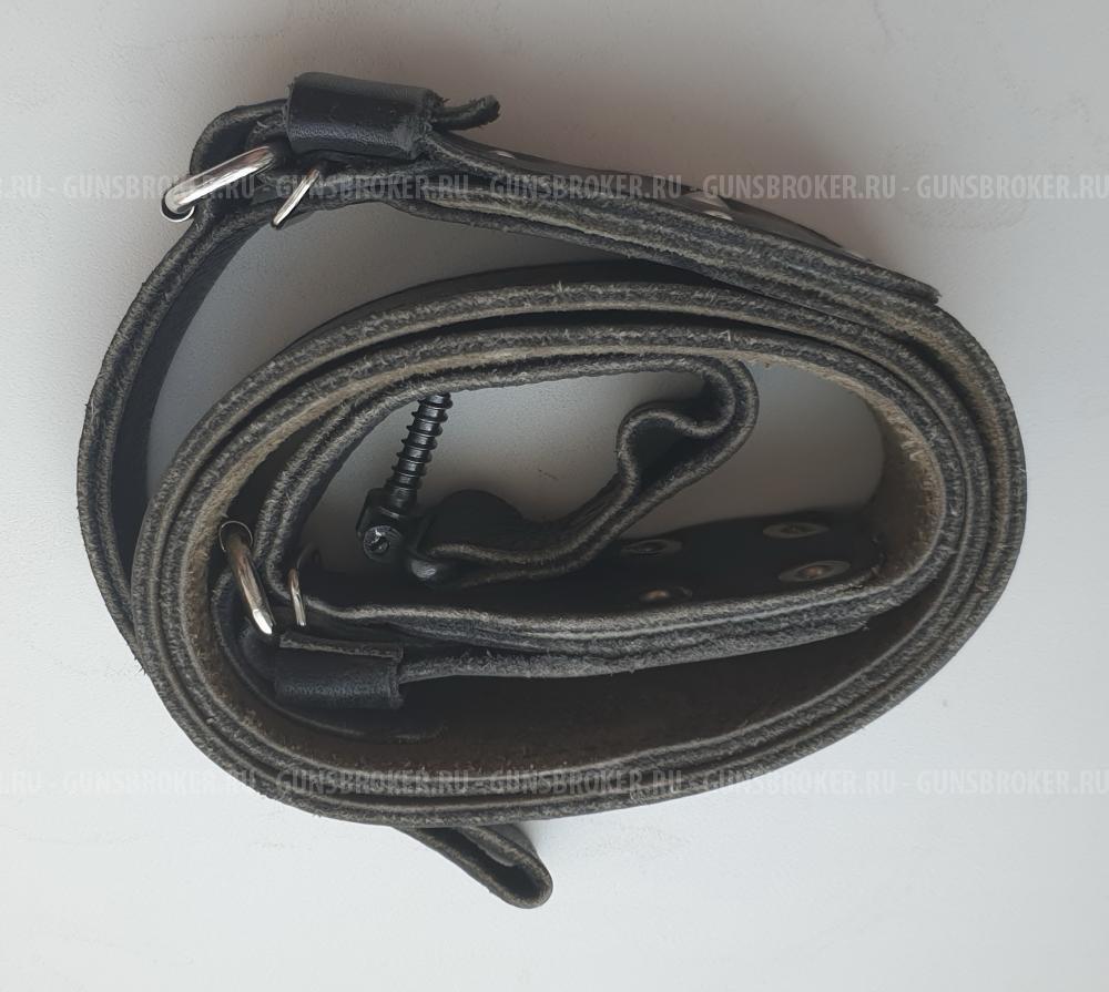 Кожаный ремень для ружья с антабкой