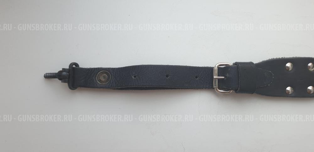 Кожаный ремень для ружья с антабкой