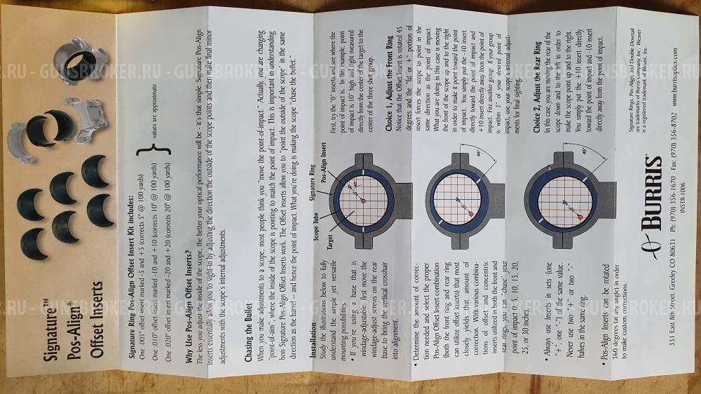 Кольца Burris Signature ZEE 1" (25мм) на Weaver с комплектом эксцентриков