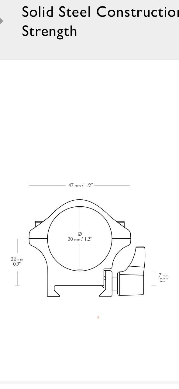 Кольца Hawke 30 мм низкие