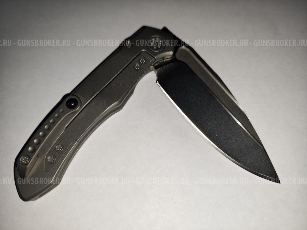 Коллекционный авторский складной нож Microtech Anax Stonewash