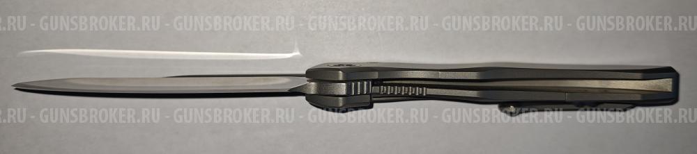 Коллекционный авторский складной нож Microtech Anax Stonewash