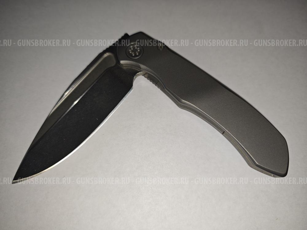 Коллекционный авторский складной нож Microtech Anax Stonewash