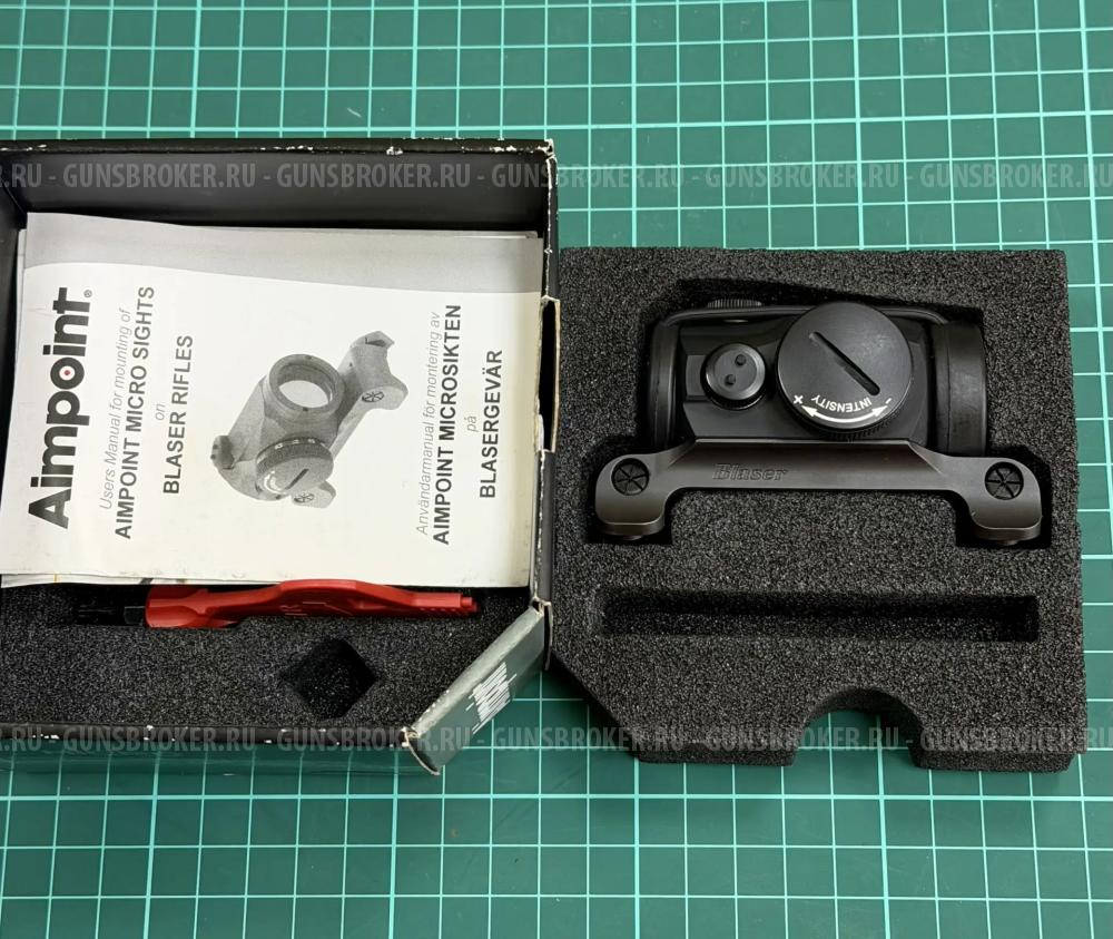 Коллиматорный прицел Aimpoint Micro H-1 с кронштейном на Blaser Saddle Mount