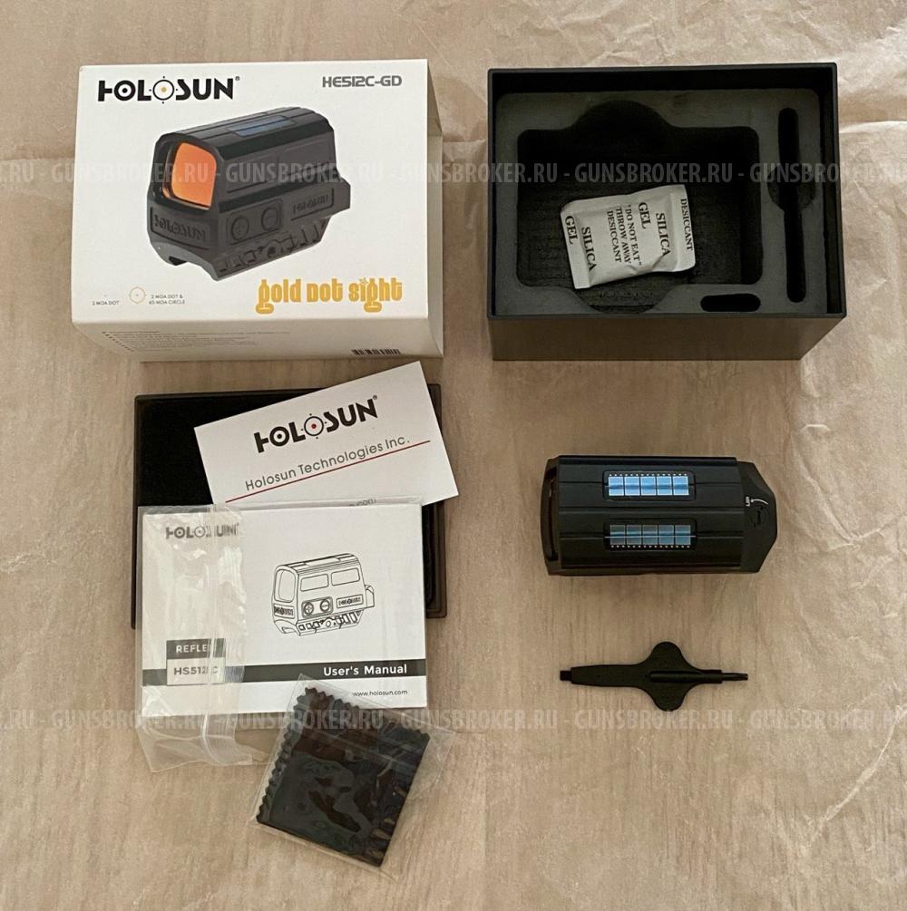 Коллиматорный прицел Holosun 512 золотая марка