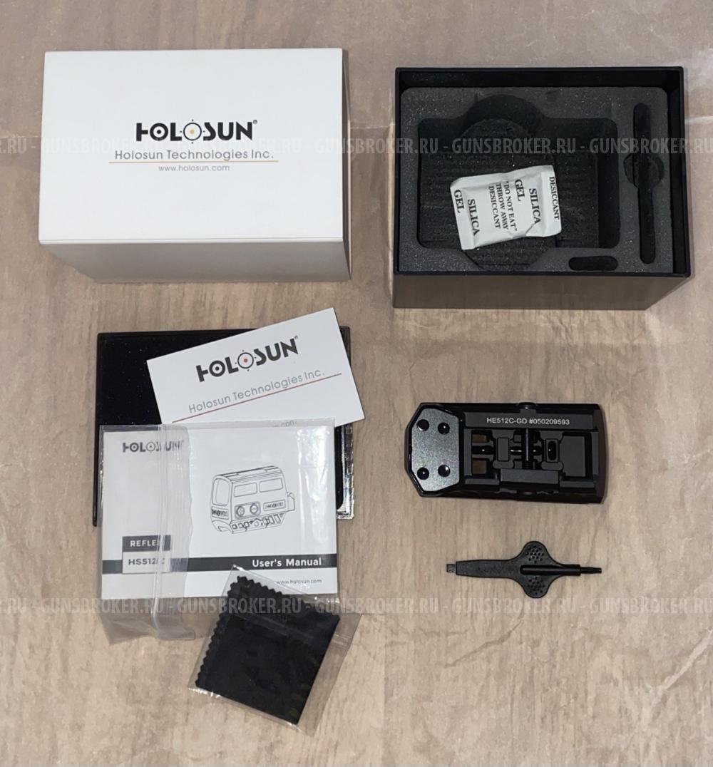 Коллиматорный прицел Holosun 512 золотая марка