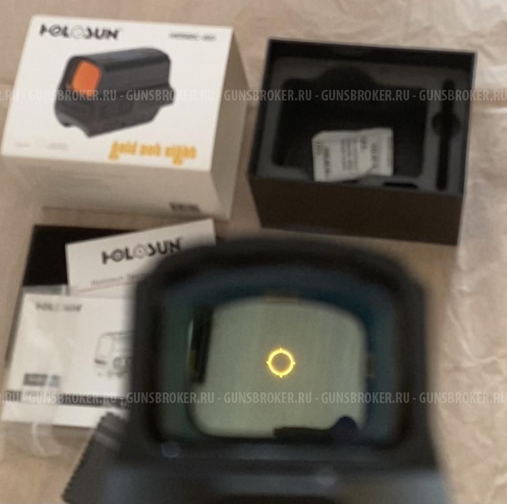 Коллиматорный прицел Holosun 512 золотая марка