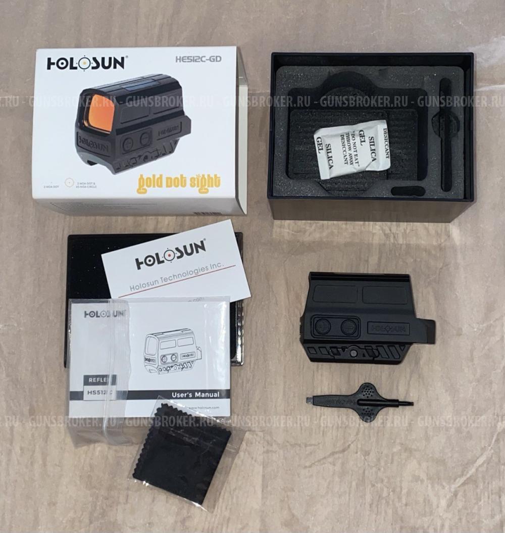 Коллиматорный прицел Holosun 512 золотая марка