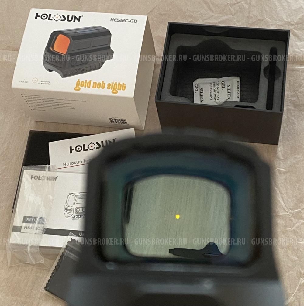 Коллиматорный прицел Holosun 512 золотая марка