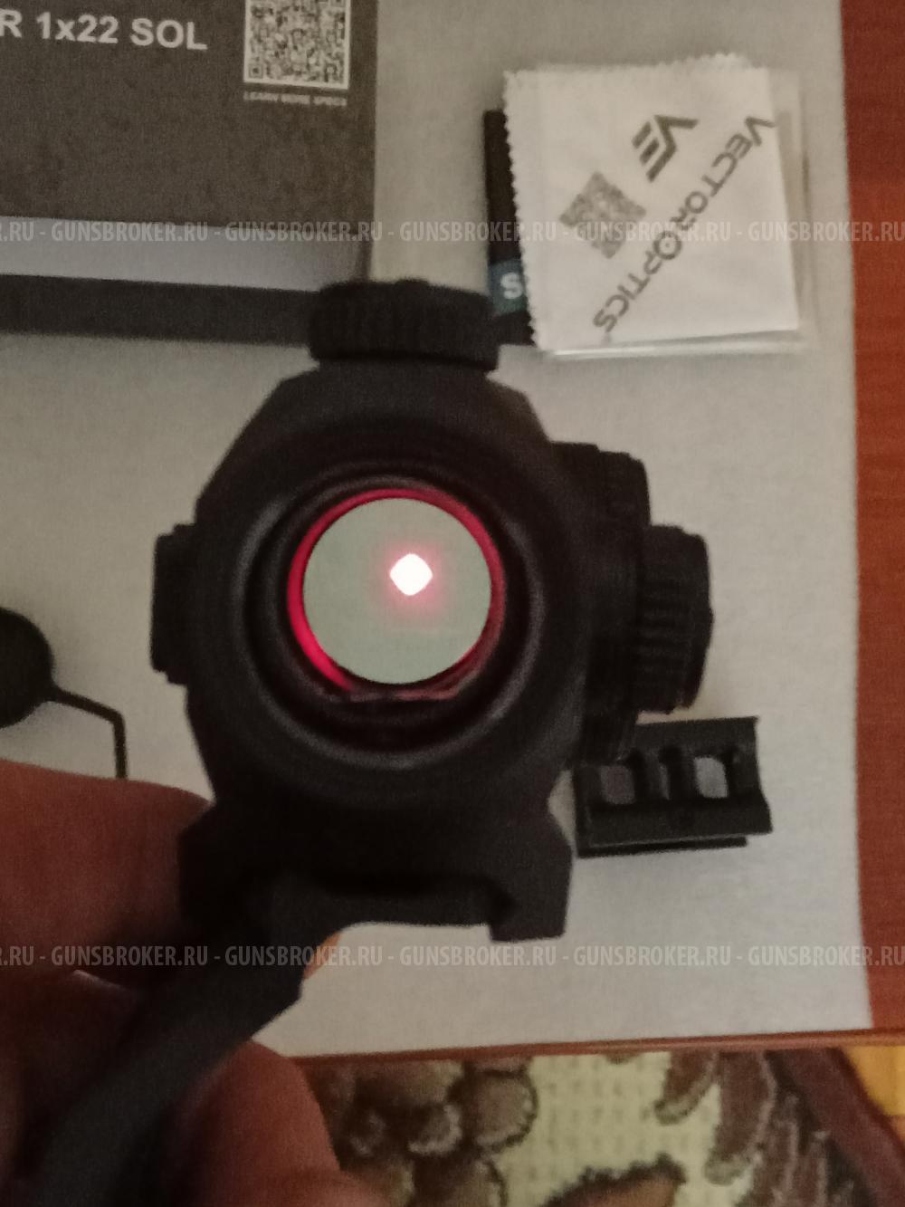 Коллиматорный прицел Vector Optics Scrapper 1x22 sol с кронштейном SAG Bit
