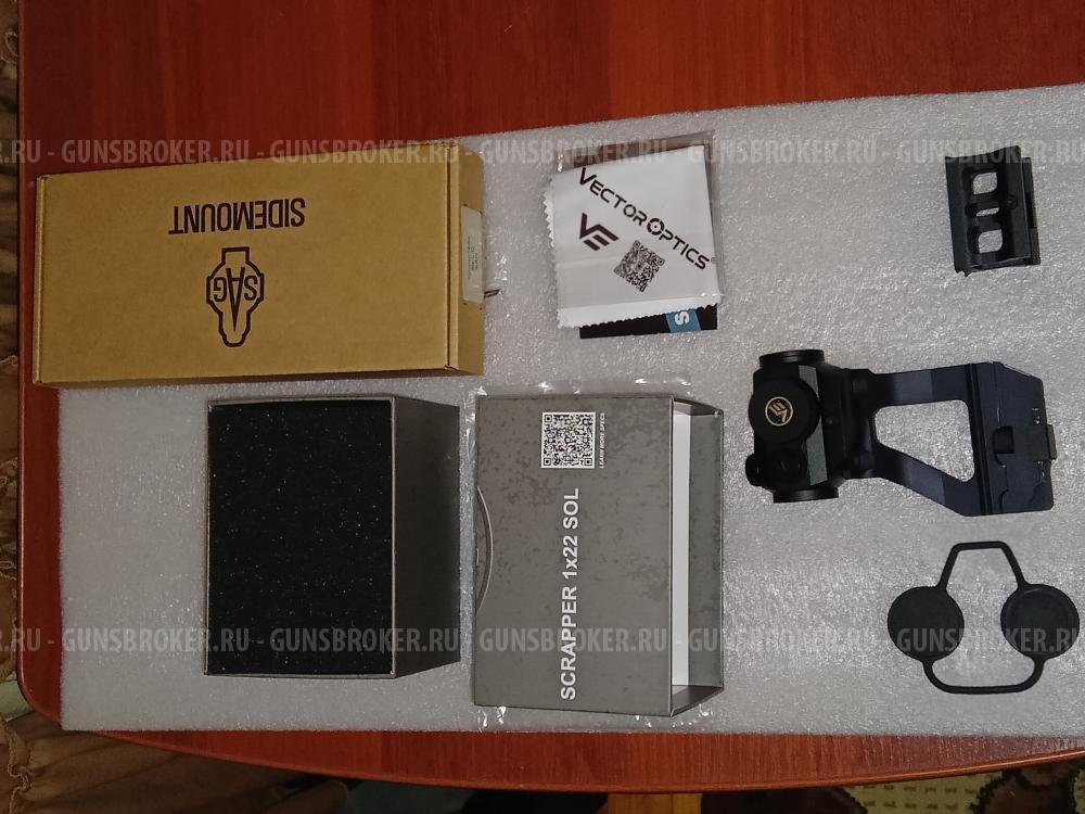 Коллиматорный прицел Vector Optics Scrapper 1x22 sol с кронштейном SAG Bit