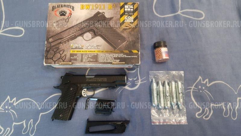 кольт BlackWater 1911 R2 - 4,5мм, блоубэк, лцу, шариковый