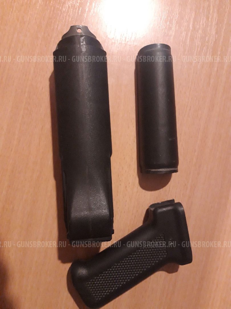Комплект АК/Сайга черный пластик (цевье, накладка, рукоятка)