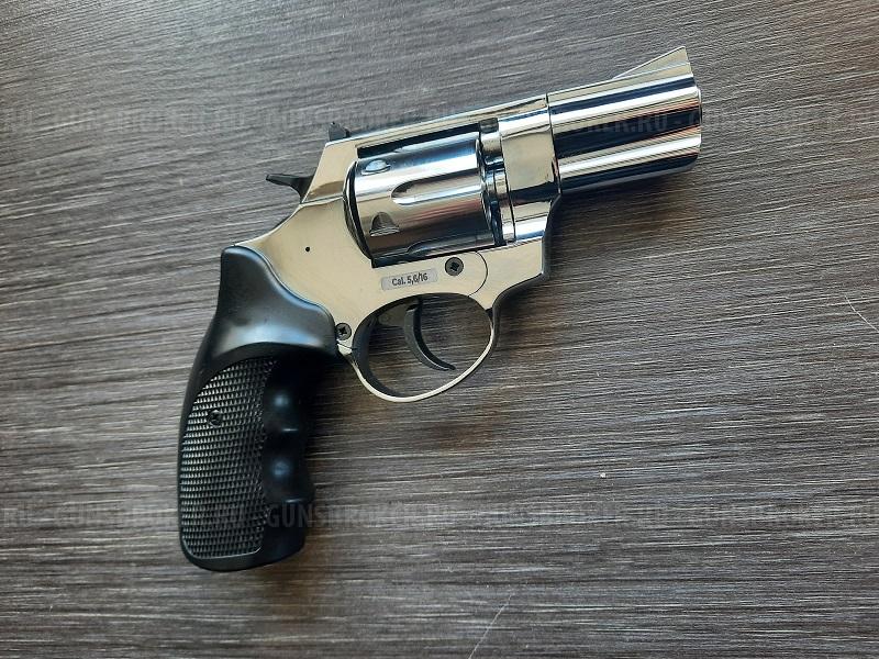 Револьвер Бульдог KURS (Курс-с) Хром, калибр 5.6/16 (КСОИ) + резиновые шарики