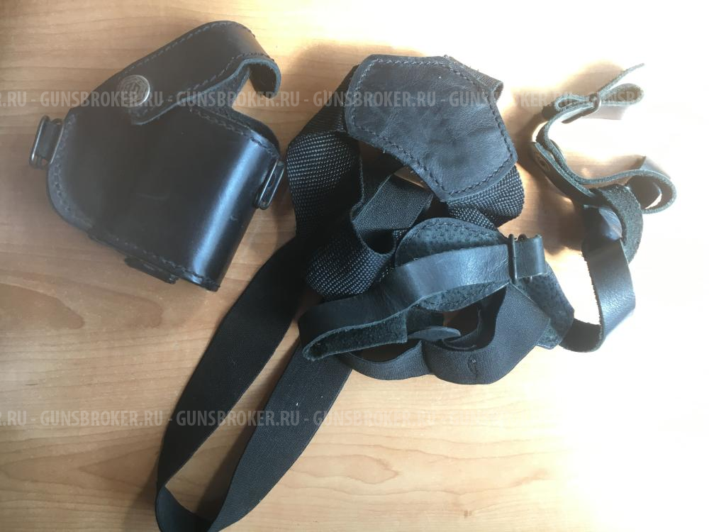 Комплект-наплечная кожаная кобура для травматического пистолета ОСА ПБ-4