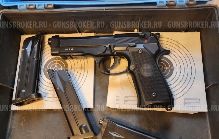 Комплект: Пистолет KWC Beretta 92 CO2 GBB (KCB-23AHN) + аксессуары