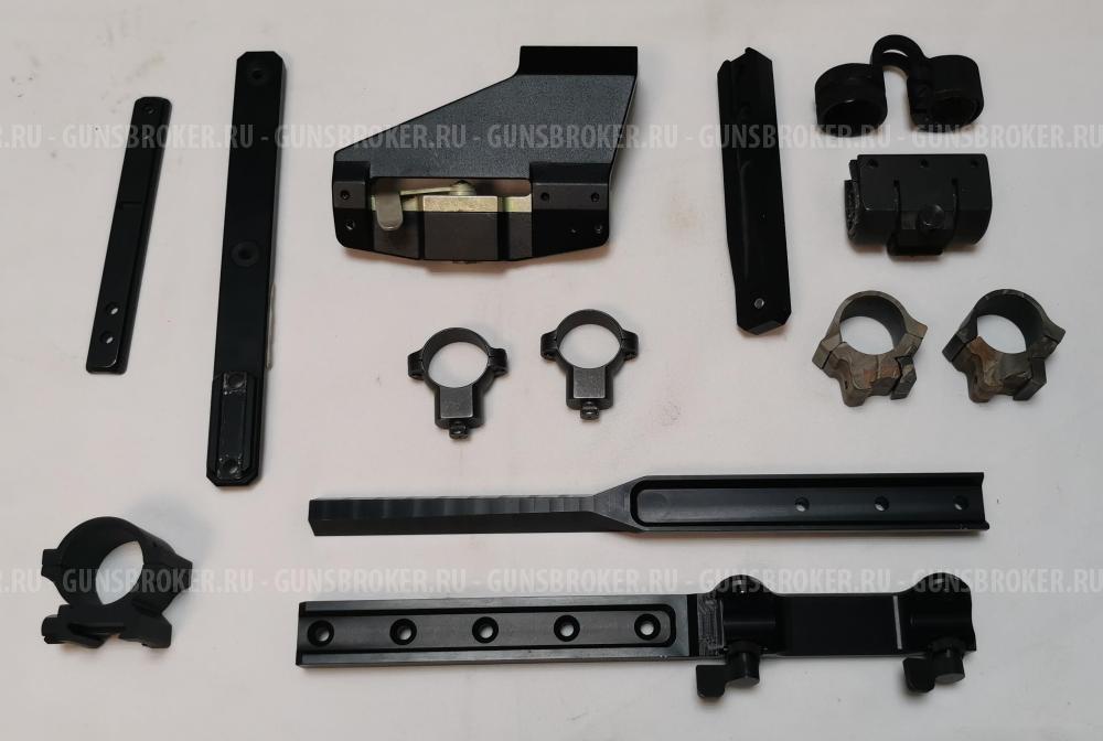 Кронштейны, кольца, планки и переходники под оптику и фонари