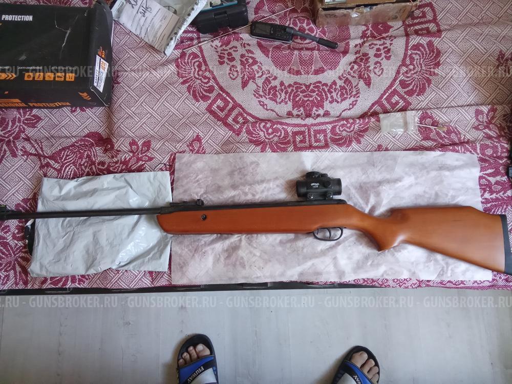 Кросман,4.5 мм.до 3 дж.с прицелом VALTER