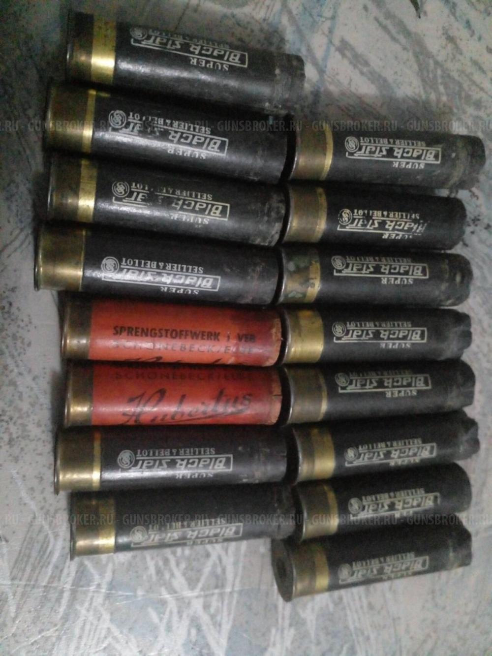 Гильзы папковые (картонные) S&B и Hubertus 16 и 12 калибра